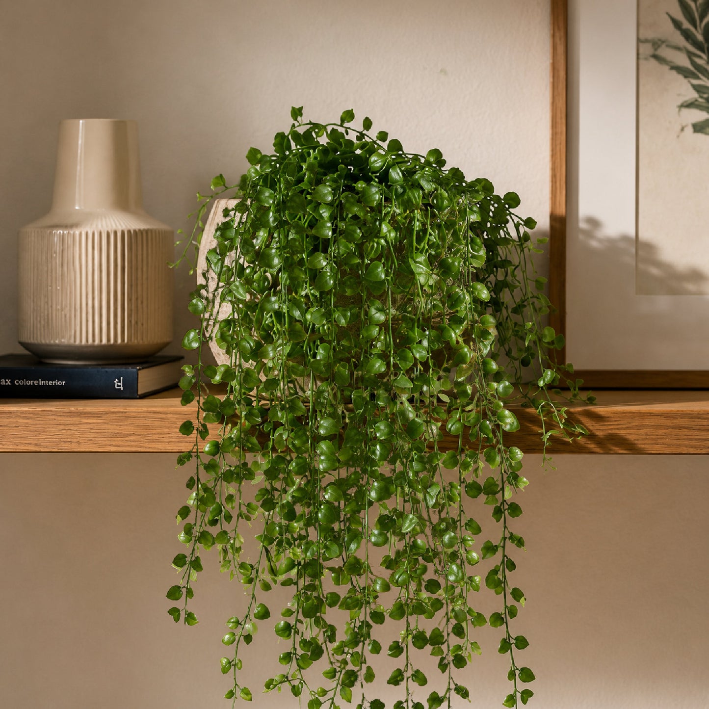 Artificial Hanging String of Pearls Bush 80cm