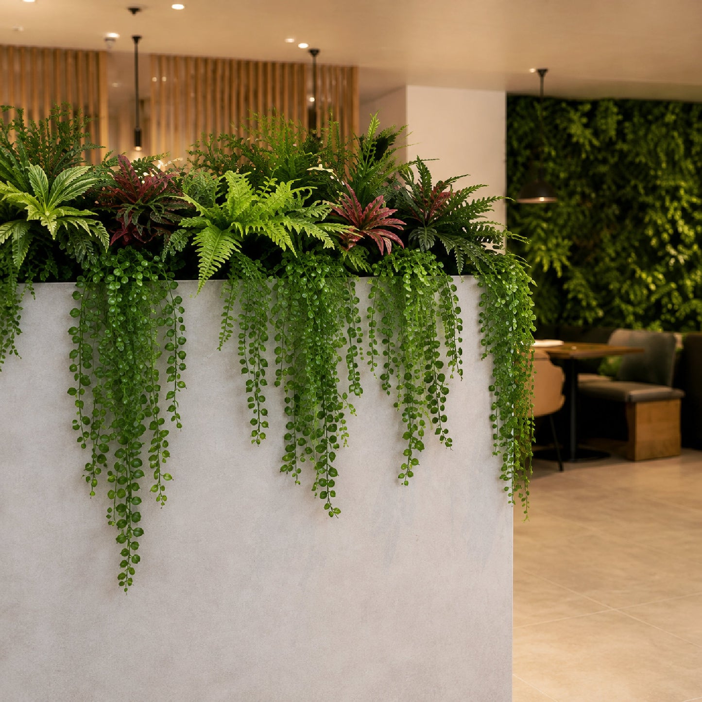 Artificial Hanging String of Pearls Bush 80cm