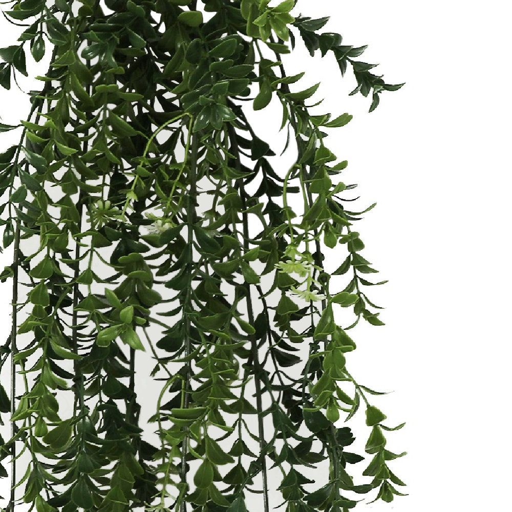 Artificial Hanging Green Leaf Bush 75cm