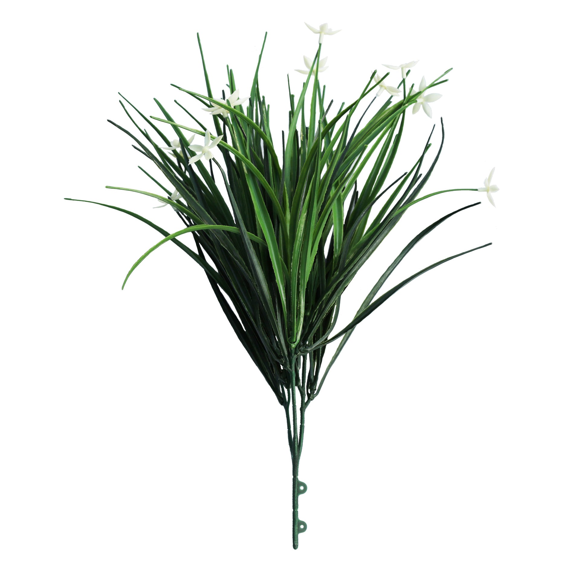 Artificial White Flowering Grass Branch 38cm