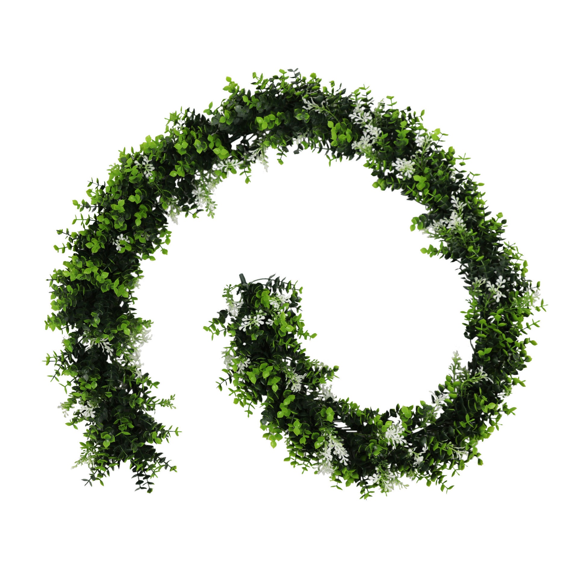 Artificial White Flowering Eucalyptus Garland 150cm
