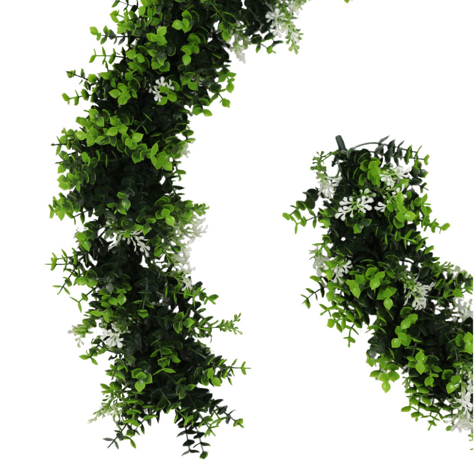Artificial White Flowering Eucalyptus Garland 150cm