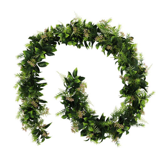 Artificial Trailing Pink Flowering Garland 150cm