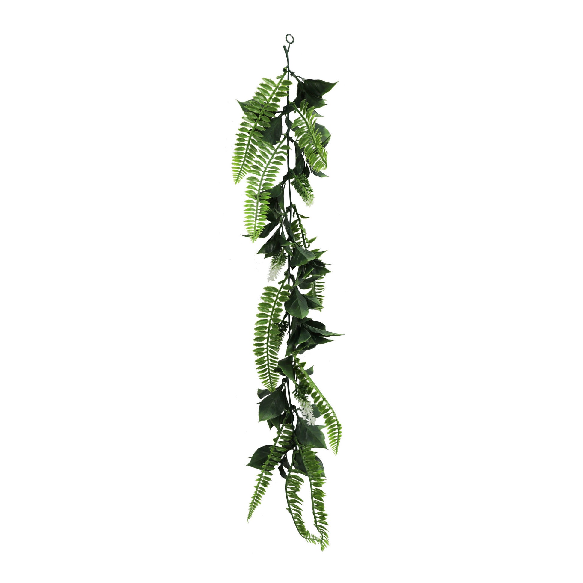 Artificial Fern & White Flower Vine 60cm
