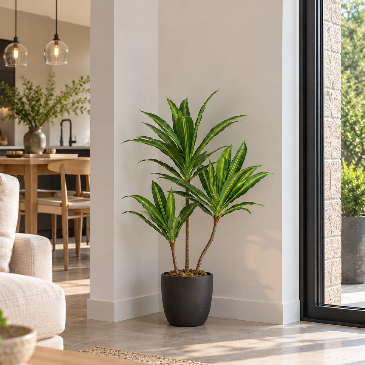 Artificial Dracaena Fragrans Dragon Tree – 100cm | Evergreenery