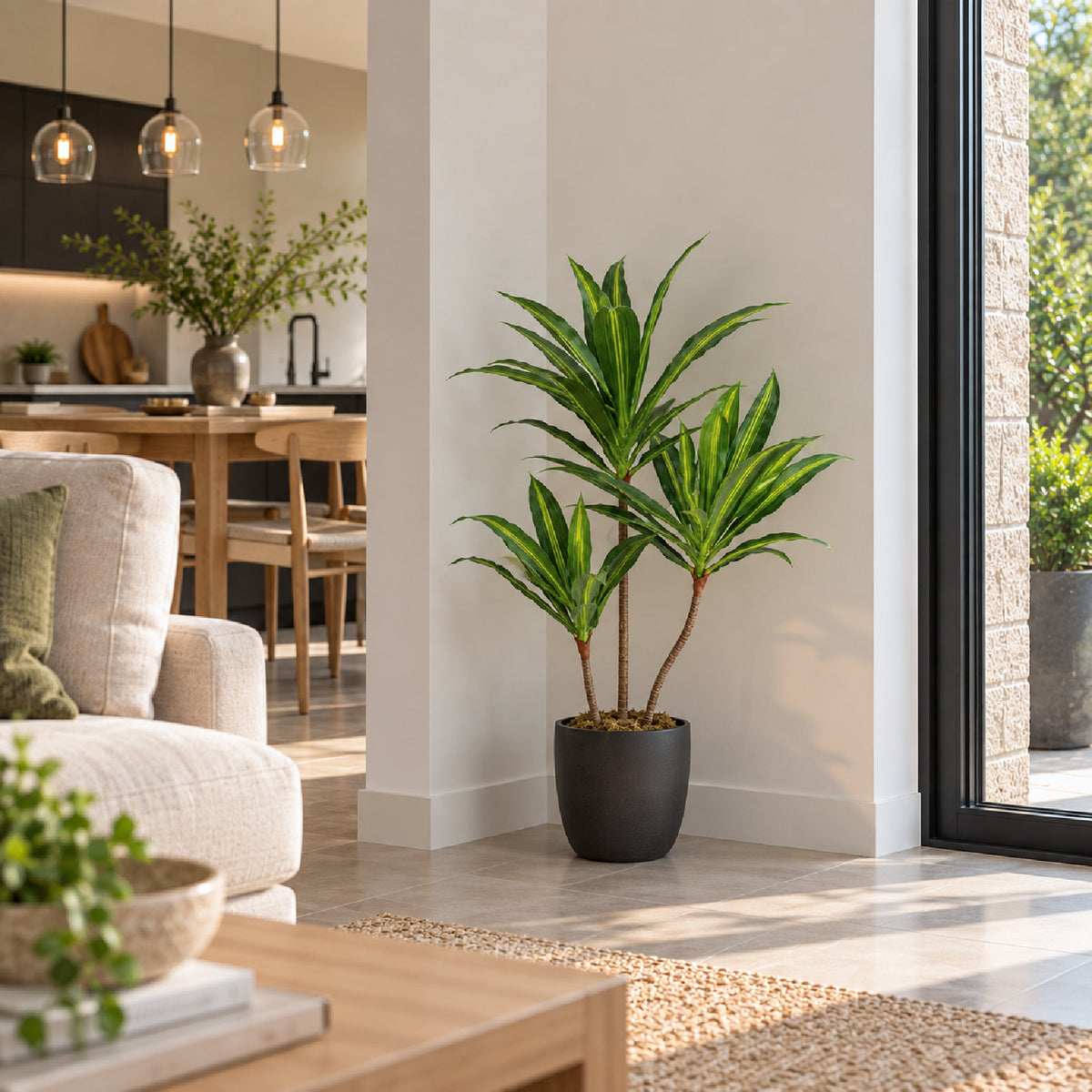 Artificial Dracaena Fragrans Dragon Tree – 100cm | Evergreenery