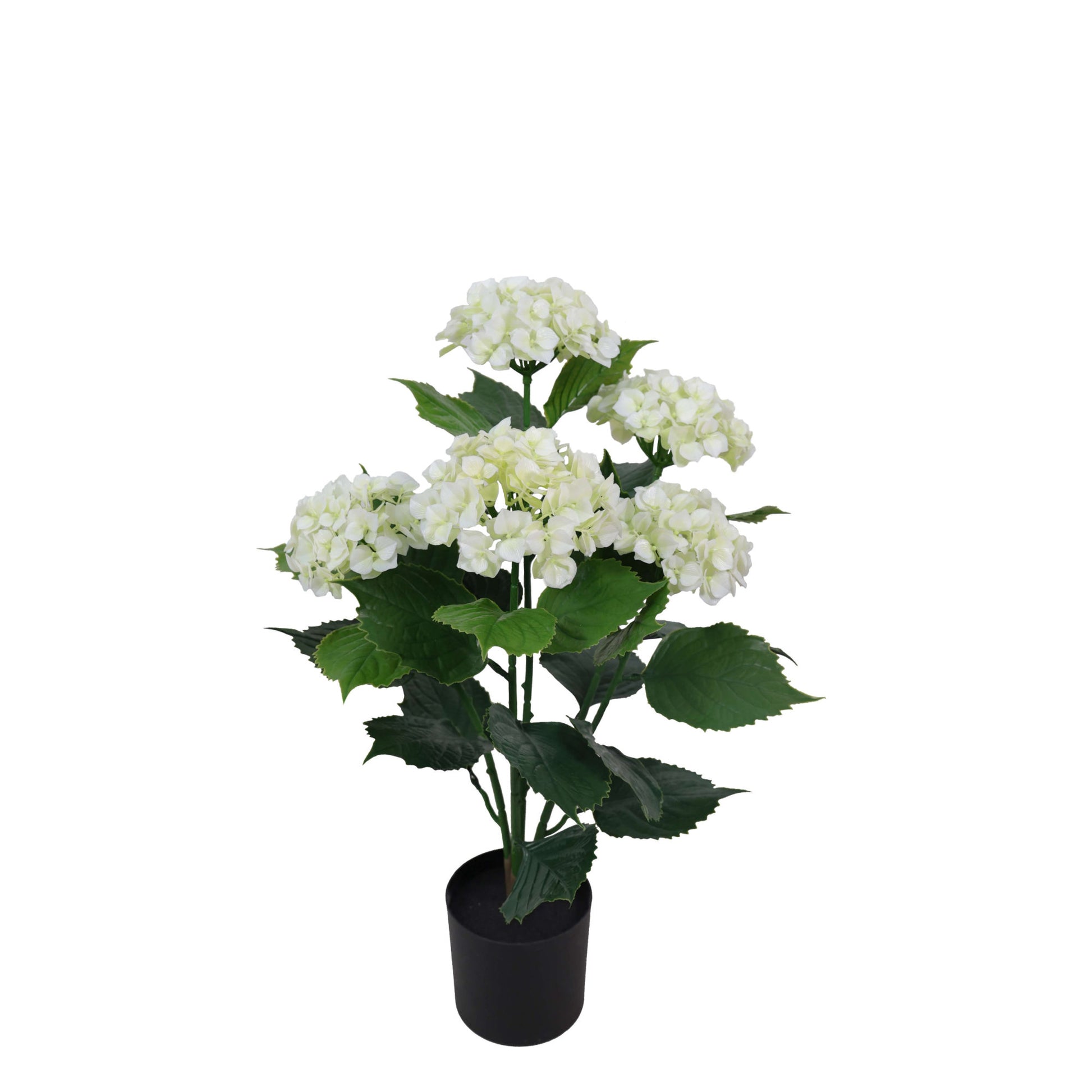 Artificial Hydrangea Bush White UV Protected - 60cm