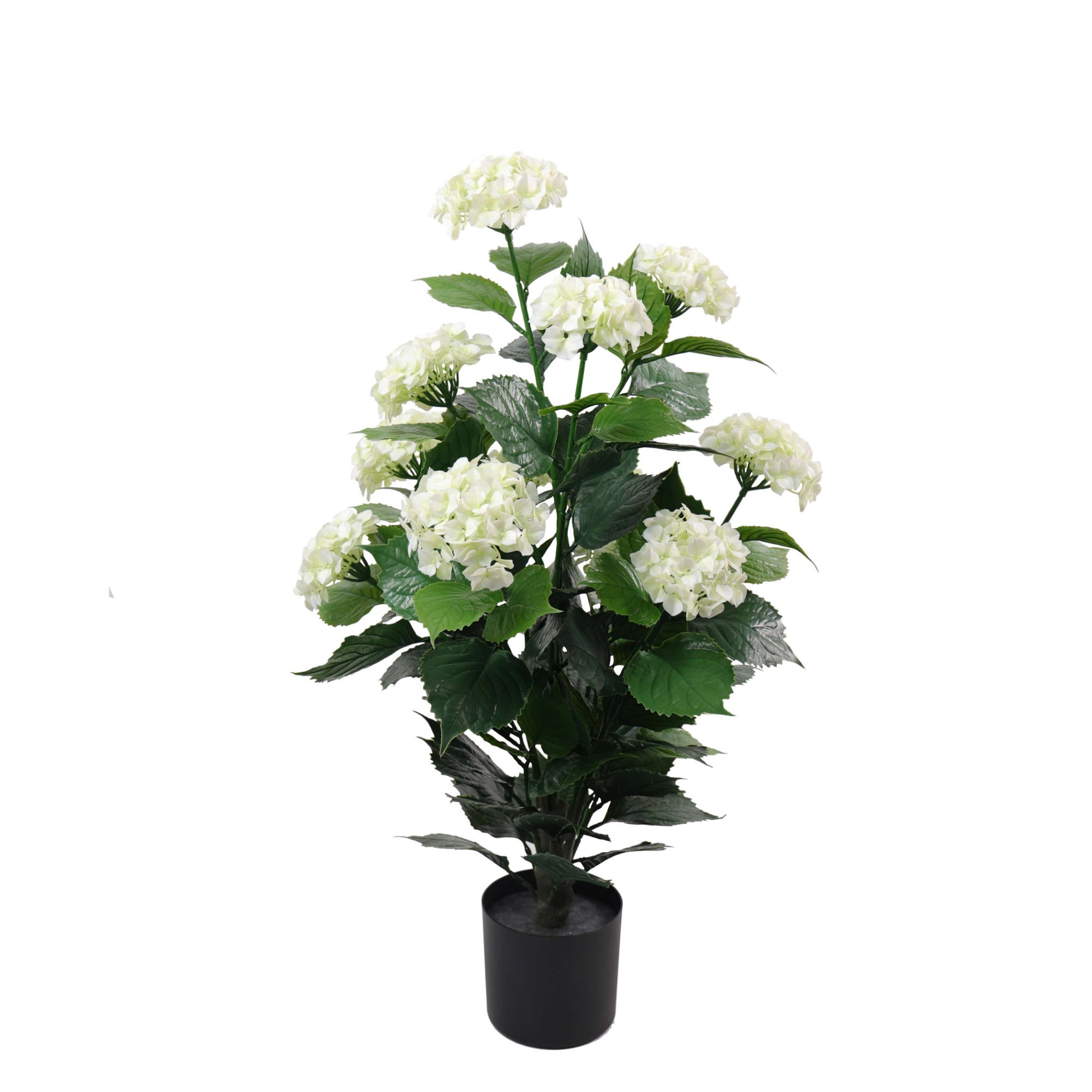Artificial Hydrangea Bush White UV Protected - 90cm