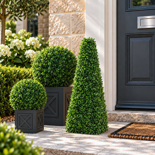Artificial Boxwood Pyramid Topiary 60cm