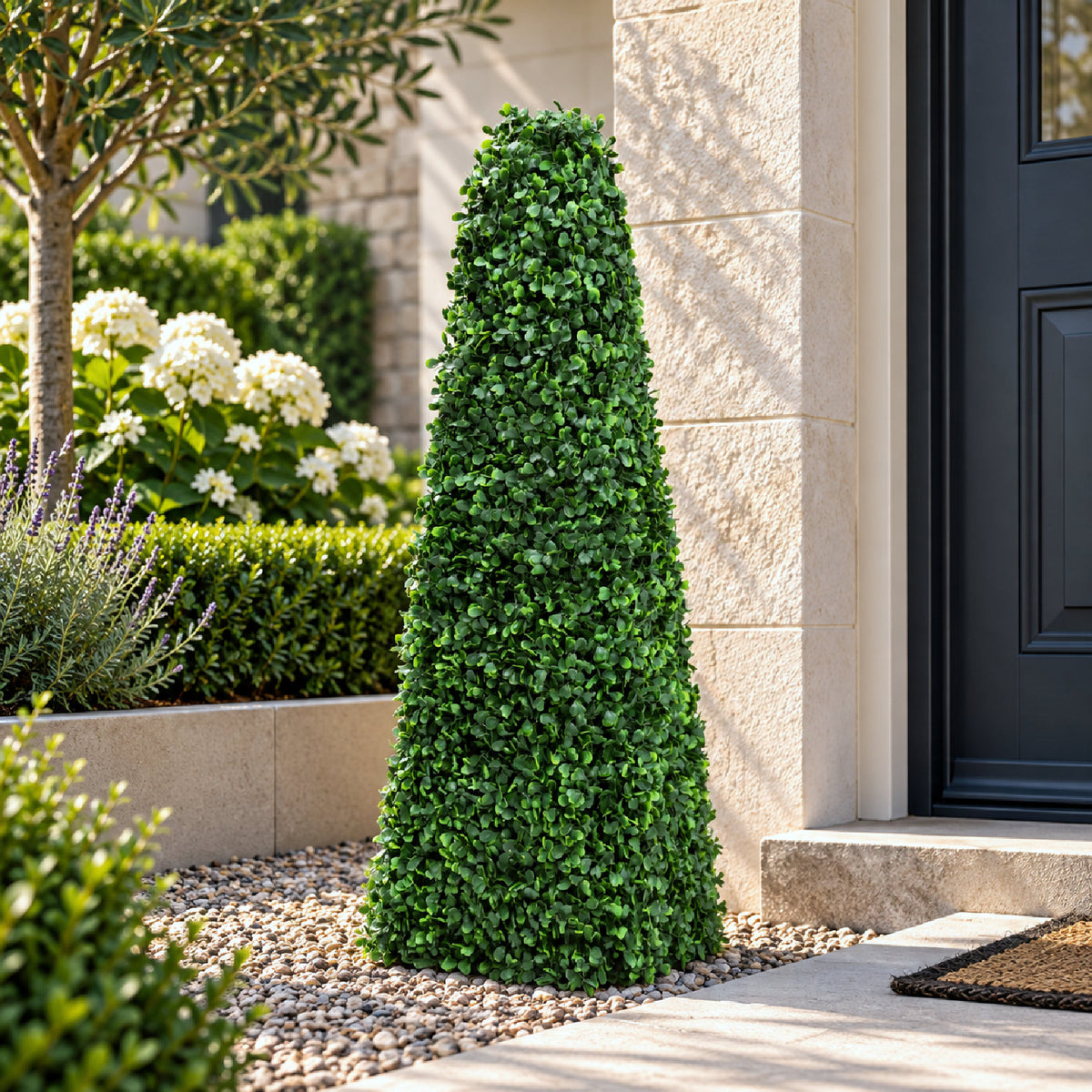Artificial Boxwood Pyramid Topiary 90cm