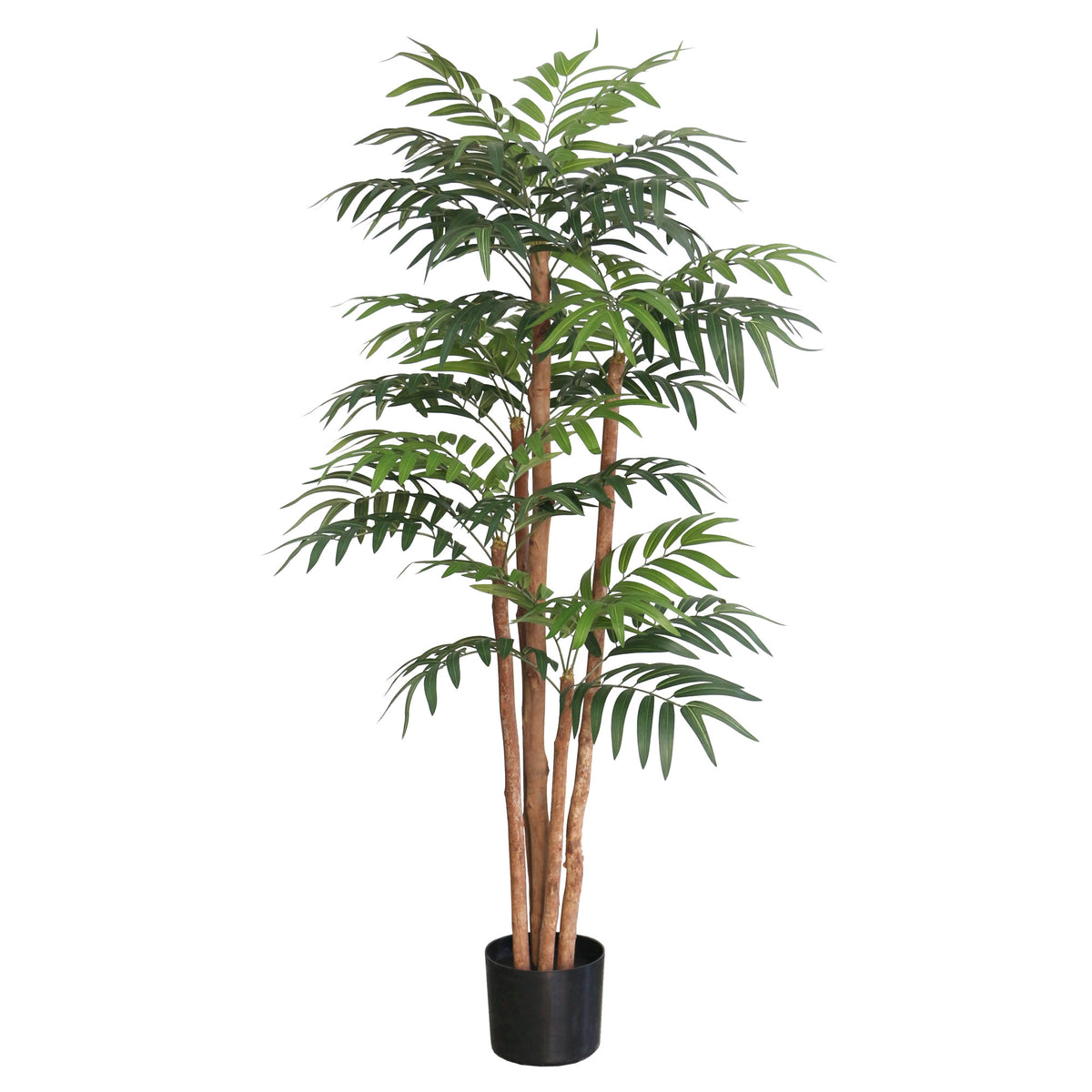 Artificial Palm Tree with Natural Wood Trunk - 140cm