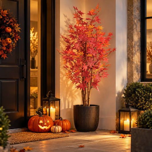 Artificial Autumn Red Maple Tree 165cm | Halloween Decor