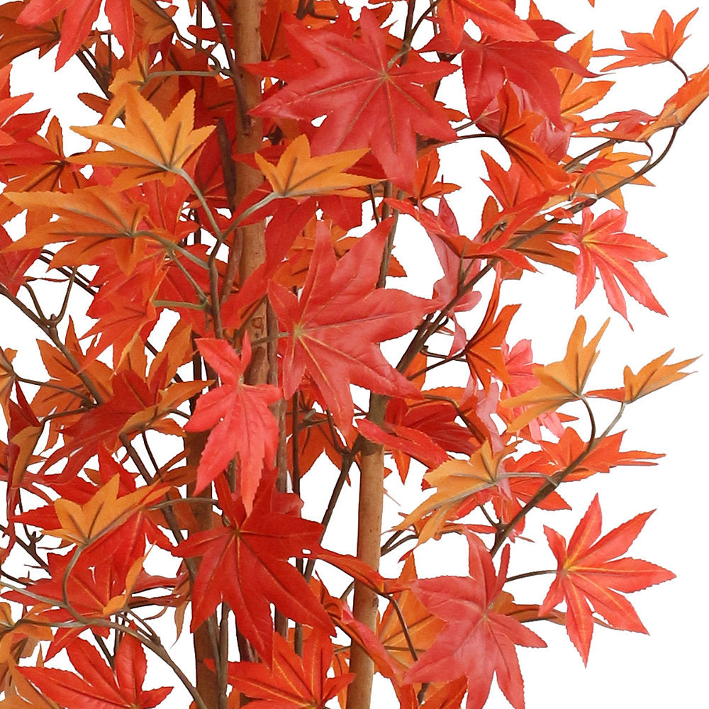 Artificial Autumn Red Maple Tree with Natural Wood Trunk 165cm