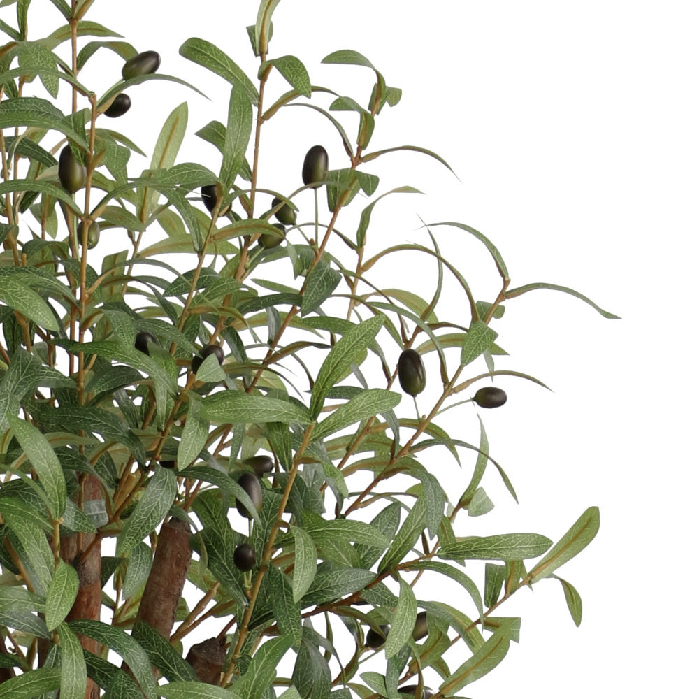 Artificial Olive Topiary Tree Natural Wood Trunk - 122cm