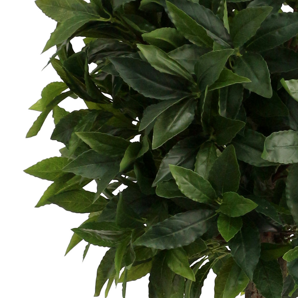 Artificial Bay Topiary Tree Natural Wood Trunk - 110cm