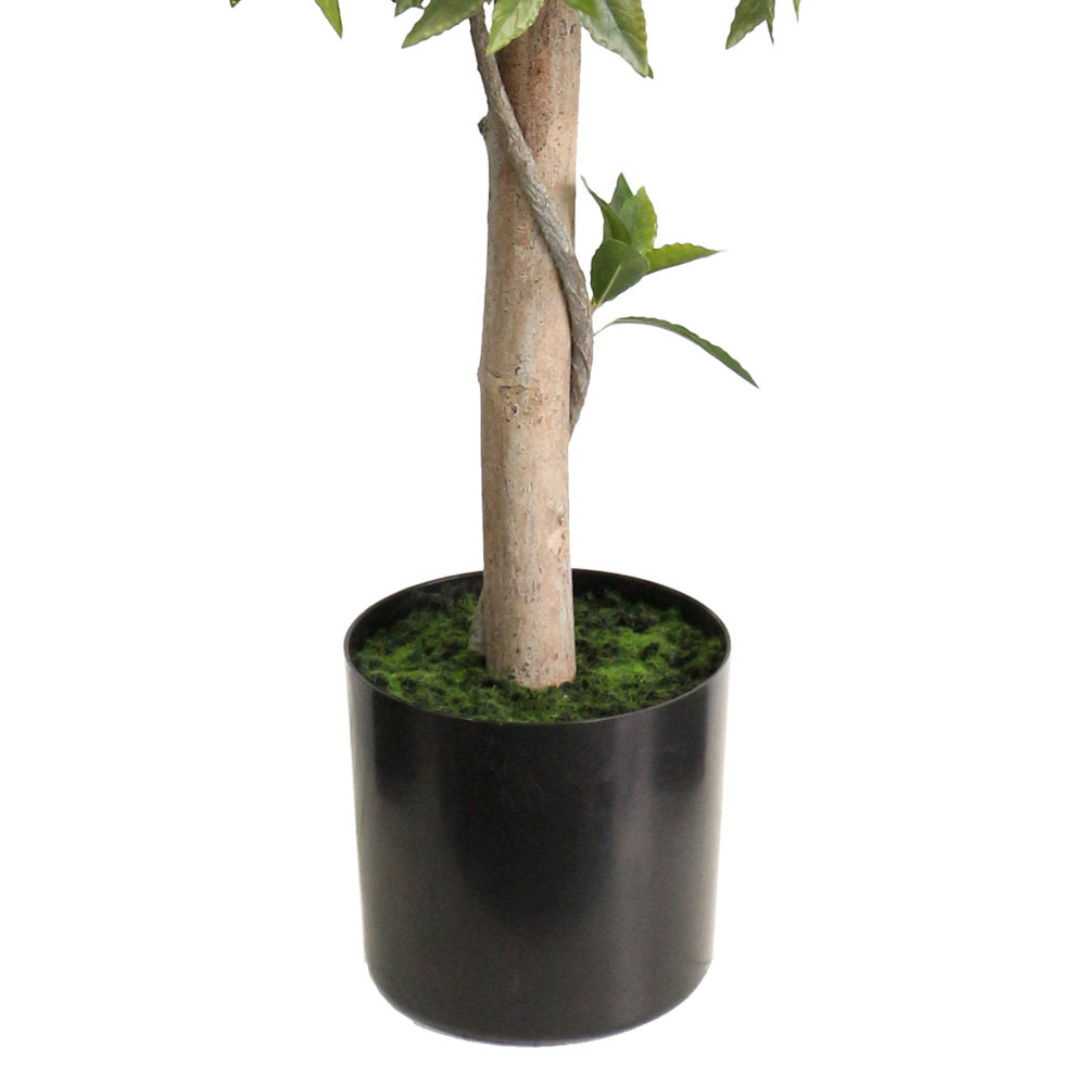 Artificial Bay Tree Double Ball Topiary Natural Trunk - 153cm