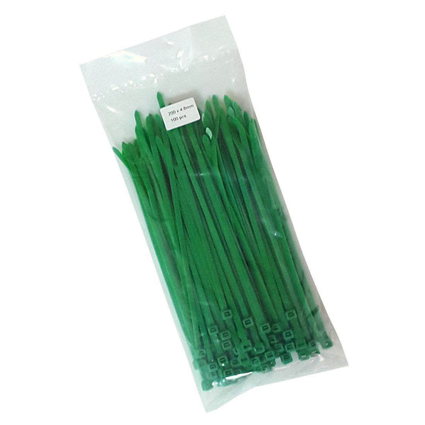 Green Cable Ties Packs of 100 Evergreenery