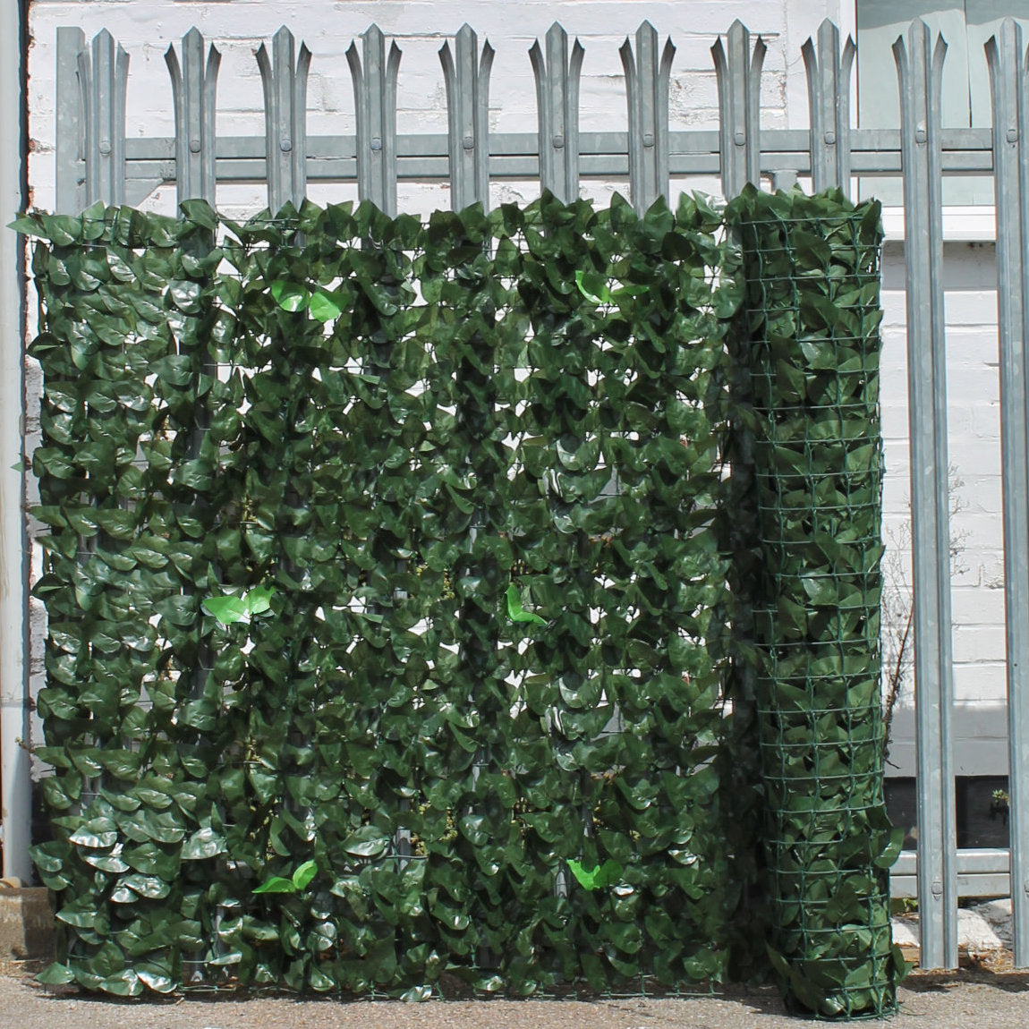 Artificial Two Colour Ivy Leaf Hedge Garden Fence Privacy Screening 1.5m