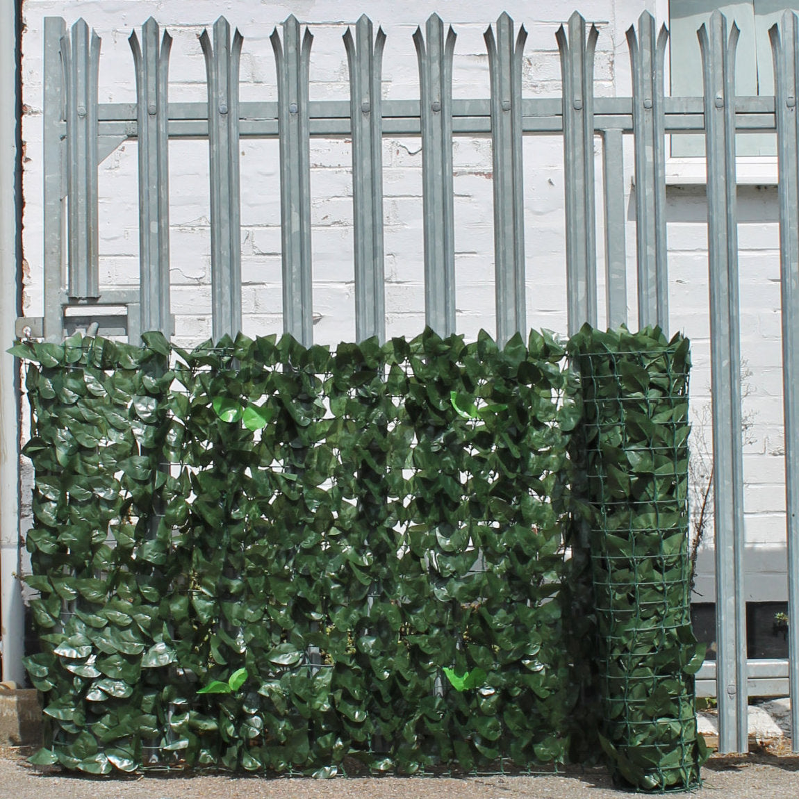 Artificial Two Colour Ivy Leaf Hedge Garden Fence Privacy Screening 1m