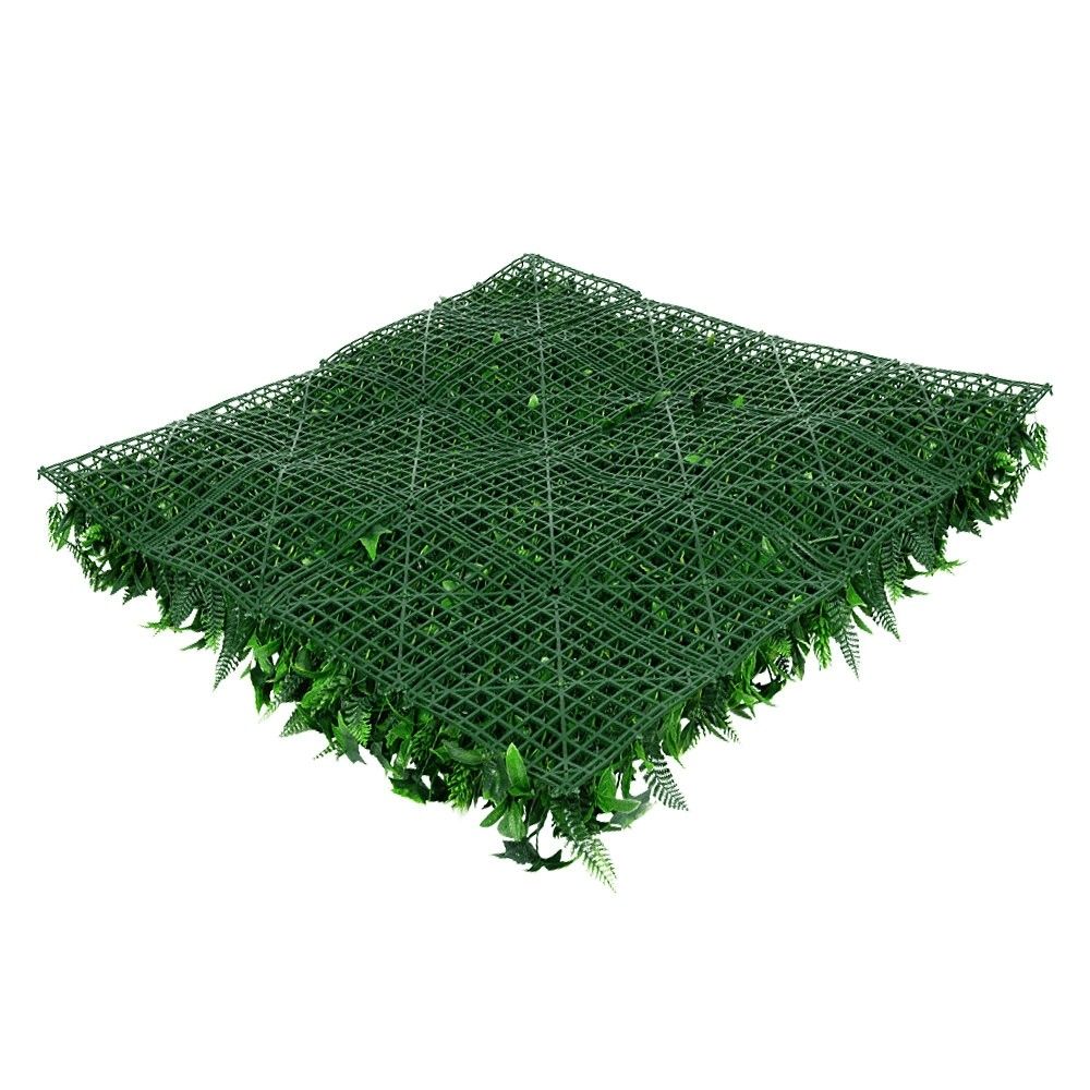 Premium Artificial Forest Fern Green Wall Panel 1m x 1m Backing Grid