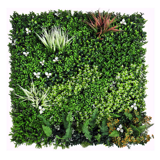 Premium Artificial Meadow Green Wall Panel 1m x 1m
