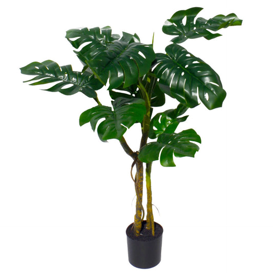 Artificial Twisted Stem Monstera Plant 120cm - Evergreenery