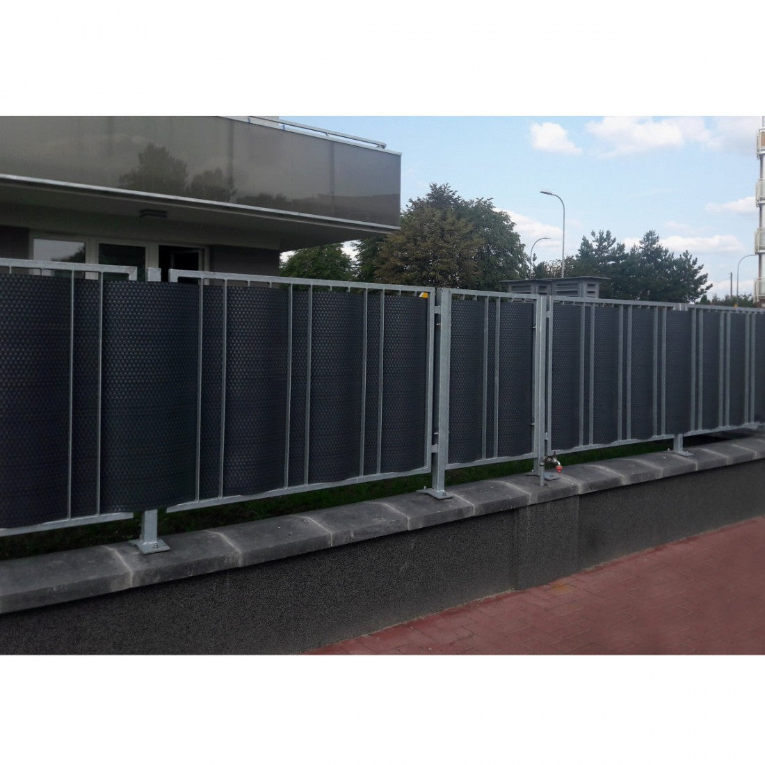 Grey Rattan Privacy Fence