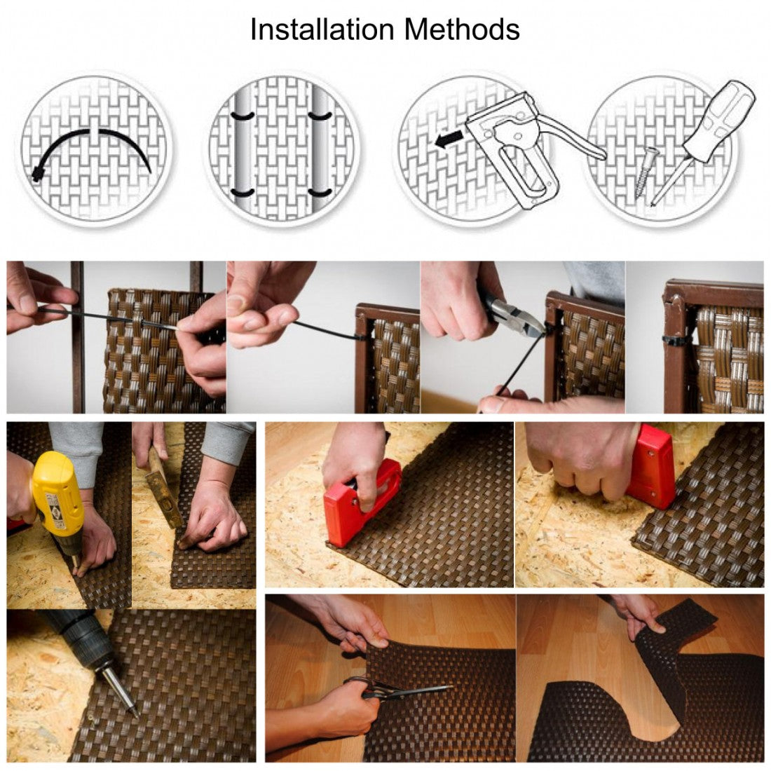 Rattan Weave Privacy Screening Installation Instructions
